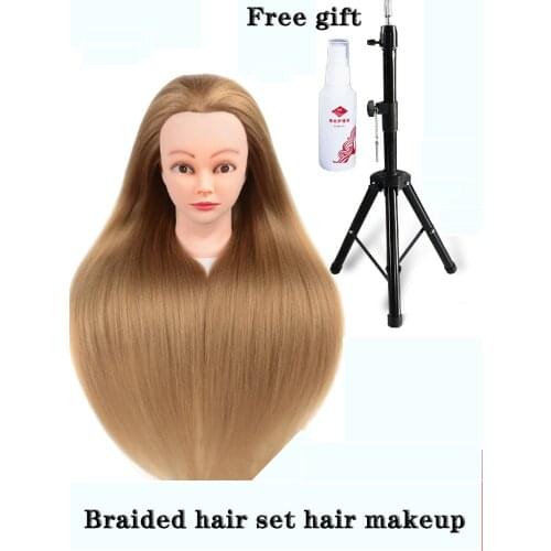 New Hairdressing head model beauty salon hair salon training head simulation doll head set hair braided hair makeup styling head