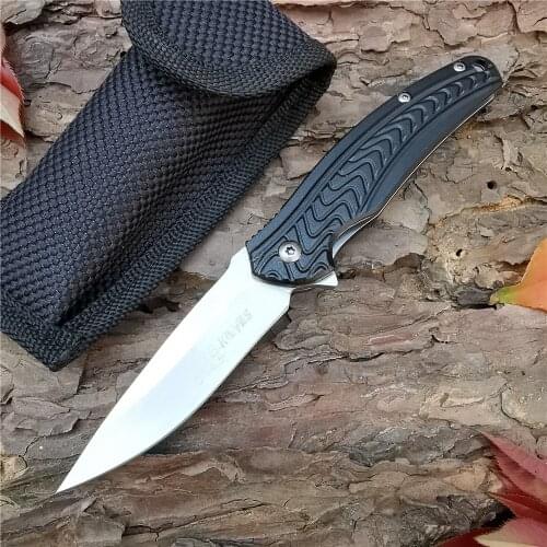 Outdoor Tactical Camping Hunting Survival Pocket Quick Folding Knife 8cr13 Blade Aluminum Handle Rescue Fruit Knives EDC Tools