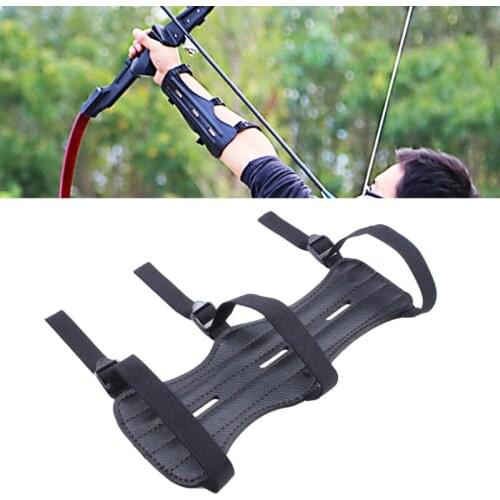 Leather Adjustable Archery For Hunting Practice Protection Safe Strap Armband Arm Guard Protection Accessory