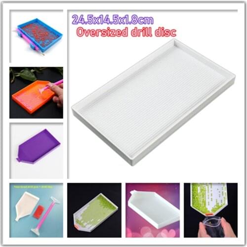 Diamond painting aids dual-use supplies diamond embroidery large tray plastic rhinestone capacity plate kit