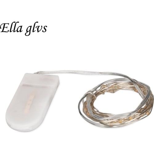 Led String Lights 2M 20 LEDs Battery Powered Silver Wire Waterproof For Holiday Party Wedding Centerpiece Bottle Decoration