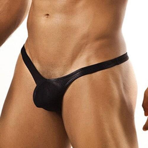 Mens Sexy Thong U-Convex Panties Solid Shorts Low-Waist Lingerie Underpants Briefs Comfortable Underwear Breathable Underpants