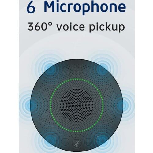 USB Wired Bluetooth Omnidirectional Microphone Voice Pickup Mic Speaker for Meeting Business Conference Computer Laptop
