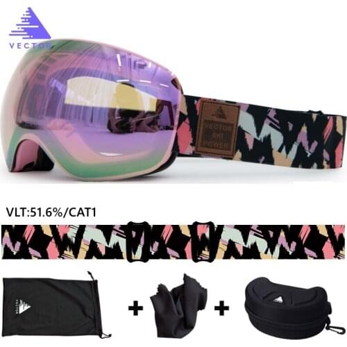 Women Skiing Eyewear 2021 New Brand Ski Goggles Double Layers UV400 Anti-fog Big Ski Mask Glasses Men Magnetic Snowboard Goggles