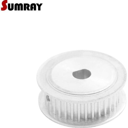 SUMRAY MXL D type Timing Pulley 30T Tooth Belt Pulley 6*5/8*7/10*9mm bore 7/11mm width D type Pulley Wheel for Laser Machine