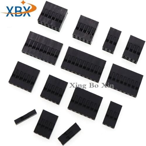 100pcs 2.54mm Pitch 1P 2P 3P 4P 5 6 7 8 9 10Pin 11P 12P Dupont Housing Plastic Shell Terminal 1Pin Jumper Wire Housing Connector