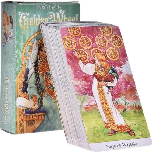 78 Tarot Of The Golden Wheel Tarot Cards Deck Table Game Board Games Guidance Divination Fate Oracle English Party Playing Card