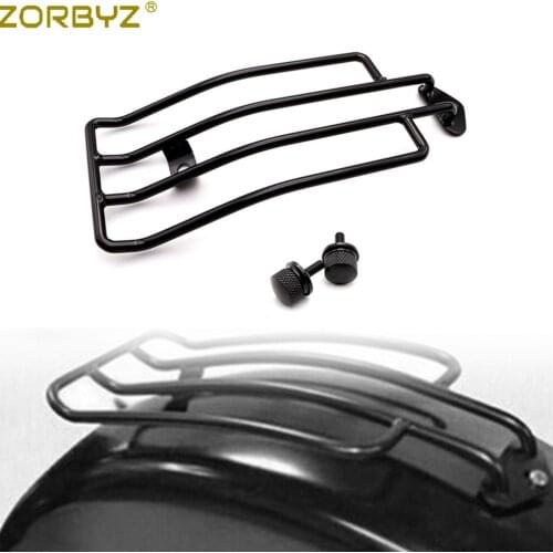 ZORBYZ Motorcycle Black Rear Solo Seat Luggage Rack Carrier With Seat Bolt For Harley Sportster XL 883 1200 1985-2003