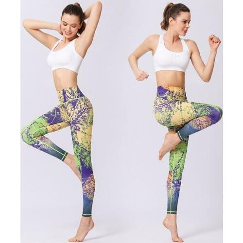 Seamless Women Yoga Pants Workout Fitness Clothing Jogging Running Pants Gym Tights Stretch Print Sportswear Yoga Leggings