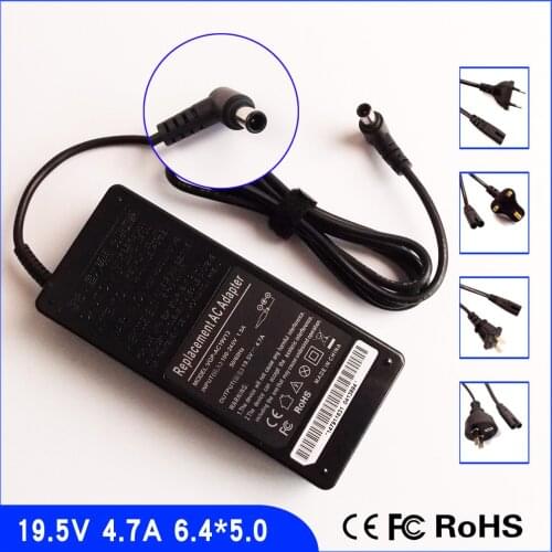 19.5V 4.7A Laptop Ac Adapter Power SUPPLY + Cord for Sony VAIO SVT111A11W SVT111A11L SVE151190X SVT141A11L SVT14115CXS