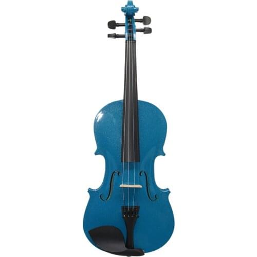 Case Bow Rosin Shoulder Rest Mute Strings Blue Acoustic Violin Violino Viola Violon 4/4 3/4 1/2 1/4 1/8 for Beginner Students