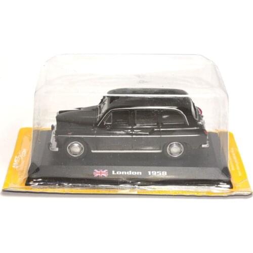 1:43 Static Model Classic Vintage Acrylic Box London Taxi 1958 Alloy Car Model toys Diecast for Collection Gifts