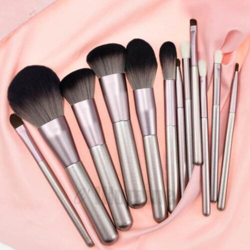 12pcs set Make Up Brushes kit Micro Crystal Silk Make-up Brush Lilac Soft Set Make-up Tool