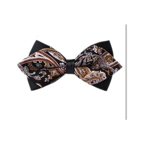 2017 new luxury Korean version of the mens dress is married British tie cotton fabric pattern groom bow tie flower men and wome