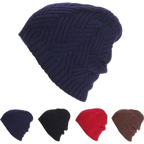 ITFABS New Brand Unisex Men Women Knit Baggy Beanie Winter Hat Ski Slouchy Knitted Causal Cap Soft Warm Skull