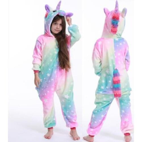 New Kids Pajamas Licorne Onesie Unicorn For Children Animal Cartoon Blanket Sleepers Baby Costume Winter Boy Girl Jumspuit