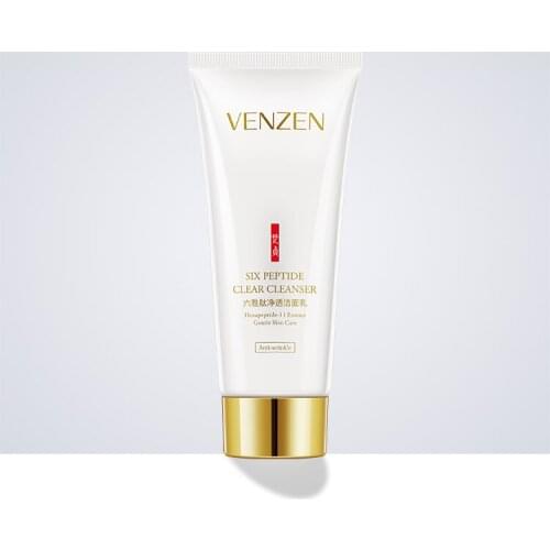 VENZEN Face Cleaning Deep Cleansing Refreshing Moisturizing Oil Control Tender Slippery Foam Facial Wash Cleanser 100g