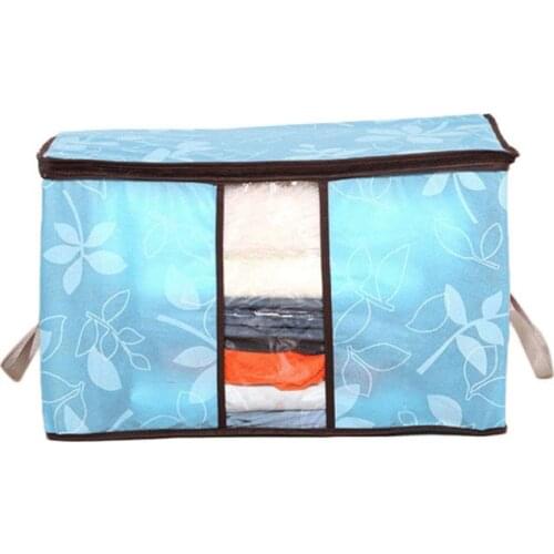 OrganizationC Designer Flower Printed Quilt Storage Bags Dust Cover Organization Storage Bags 4 Colors Zip Lock Plastic Bags 60X