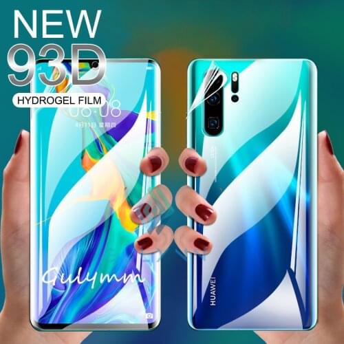 Front & Back Hydrogel Film Full Cover On The For Huawei Honor 9X 20 P30 P40 P20 Nova 5 5i Lite Pro New 93D Screen Protector Film