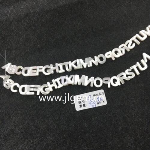 ABC For DIY Letter Jewelry White Letter Of The Alphabet Hot Sale Letters A-Z Natural Mother of Pearl Seashell