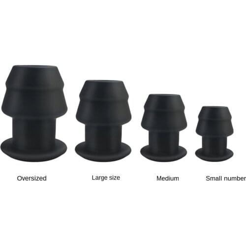 Adult Products Silicone Anus Dilator 4Pcs Hollow Anal Plug Set