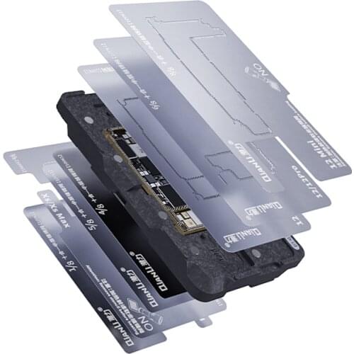 Qianli Middle Layer Board BGA Reballing Stencil Plant Tin Platform for iPhone X XS MAX 11 Pro 12Mini Mainboard Rework Tools