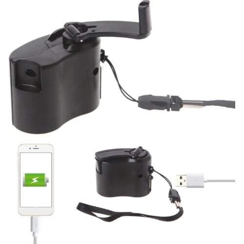 Manual Charger Emergency Outdoor Portable Hand Power USB Dynamo Crank For Phone