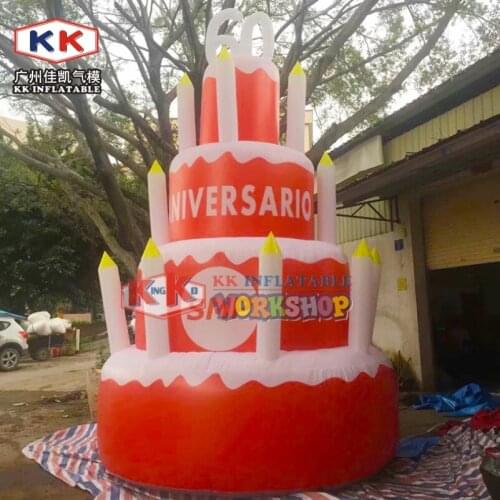 Custom made inflatable birthday cake for birthday or wedding