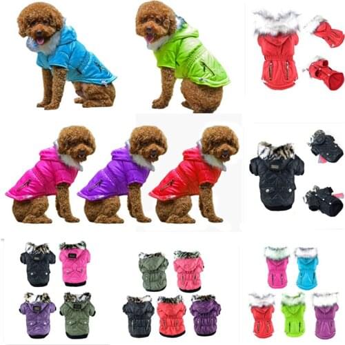 Pet Dog Soft Fur Hoodie Warm Cotton Clothes Small Dogs Windproof Pet Jacket Dog Coat Winter Clothing For Chihuahua Punny Dog