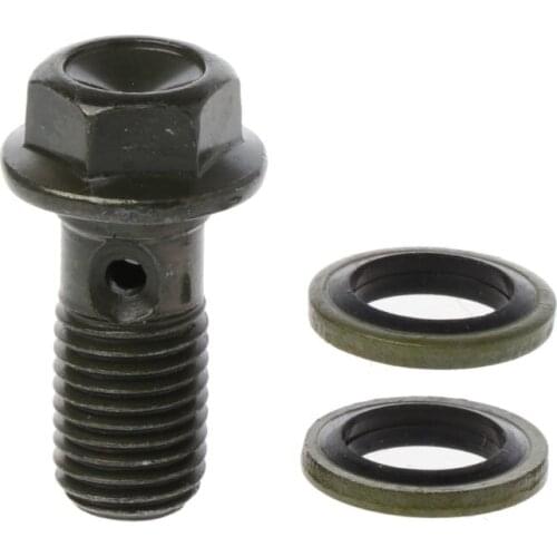 Motorcycle Brake Hollow Screw M10 x 1.25 Single Banjo Bolt For Honda Yamaha Suzuki Replacement Nuts & Bolts