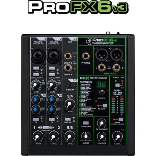 RunningMan PROFX6v3 external sound card mixer,Mixing console with sound card function, For recording, live broadcasting, karaoke