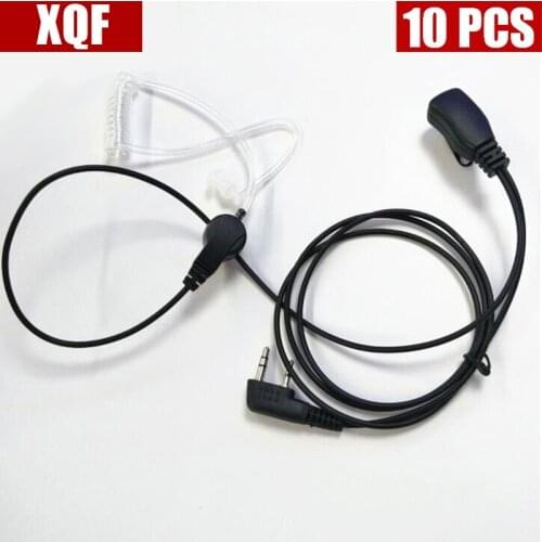 XQF 10PCS Earpiece Headset For KENWOOD BAOFENG Radio UV-5R BF-888s Earpiece Headset