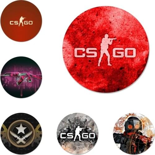 CS GO Counter Strike Gun Strike Icons Pins Badge Decoration Brooches Metal Badges For Clothes Backpack Decoration