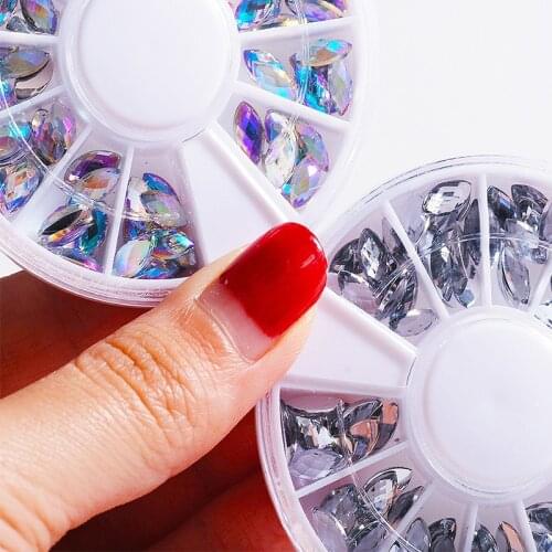 1 Box of 4x8mm Color Nail Art Opal Decoration DIY Mobile Phone Case Acrylic Hydrogel Nail Decoration Accessories