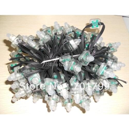 DC12V input WS2811 pixel node,100pcs a string,IP68 rated;with all black wires