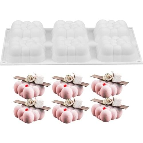 3D Cloud Shape Chocolate Silicone Mold Mousse Fondant Ice Cube Mould Pudding Candy Soap Candle Molds Baking Cake Decoration Tool