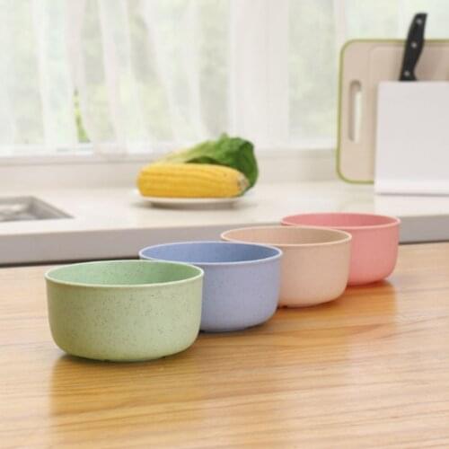 5 Pcs Rice Bowls Wheat Straw Fiber Snack Bowls Eco-Friendly Safe Kitchen Bowl Fashionable And Elegant Appearance High Quality