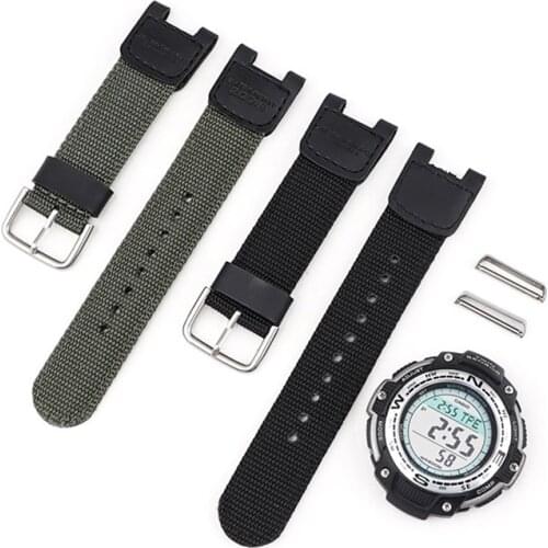 For Casio SGW-100 sgw 100 Nylon Canvas Strap Watchband Men Women Black Army Green Sport Waterproof Replacement Band Bracelet