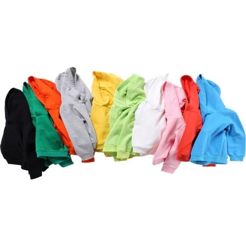 Kids Girls Boys Hoodies Outerwear White Red Yellow Black Grey Hooded Children Toddler Sweatshirt Kids Clothes Tops for 2-11Y