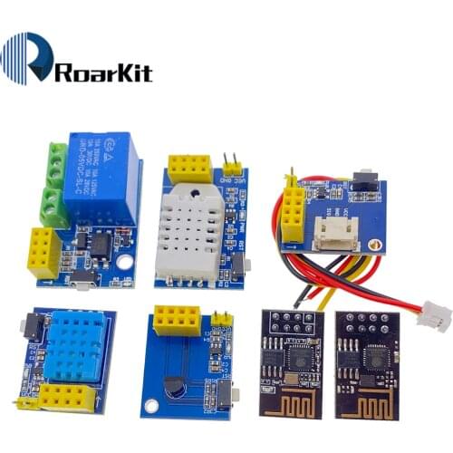 ESP8266 ESP-01S 5V WiFi Relay Module Temperature Sensor DS18B20 DHT11 DHT22 WS2812 RGB LED Remote Control Switch for Arduino