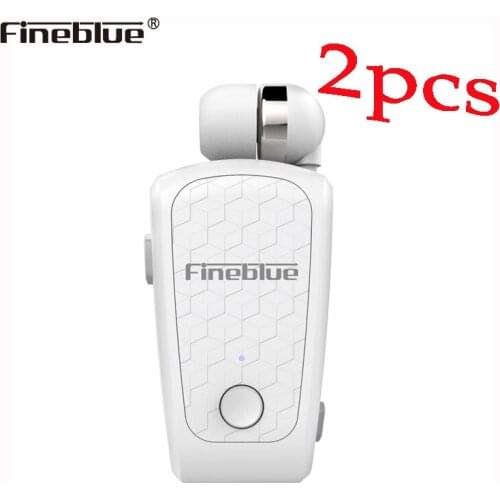 FineBlue 2PCS FQ-10 retractable Bluetooth headset Noise-Canceling Built in Mic Handsfree bluetooth headset gaming