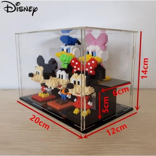 Disney Building Blocks Mickey Mouse Donald Duck Dog DIY Model Figure Anti-stress Toy Bricks Children Kid Gift With Display Box