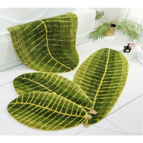 3 Type Leaf Door Mat Friendly Pad Living Room Tea Table Mat Bathroom Bedroom Carpet Bathroom Absorbent Non-slip Mat Kitchen Rug