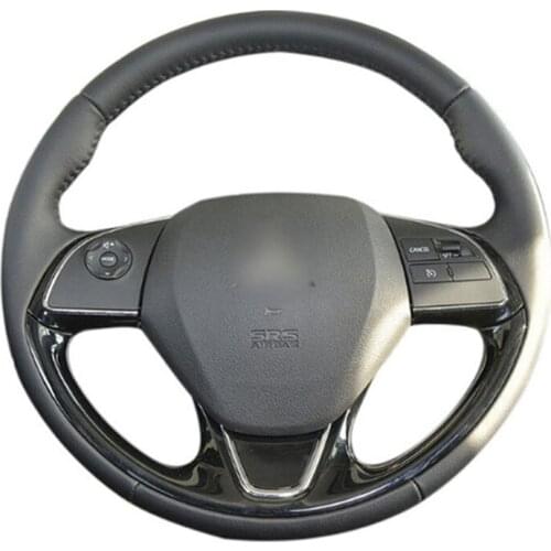 Top Leather Steering Wheel Hand-stitch on Wrap Cover For Mitsubishi Outlander ASX 2016