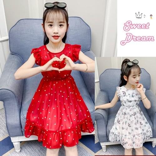Summer Dress For Girls Casual Style Girls' Dresses Cartoon Kids Dresses Teenage Girls Costumes Kids 6 8 10 12 14