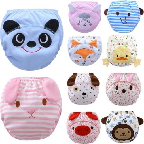 Cute Newborn Infant Baby Animal Cotton Pantie Learning Underwear Waterproof Potty Diapers Training PP Bloomer