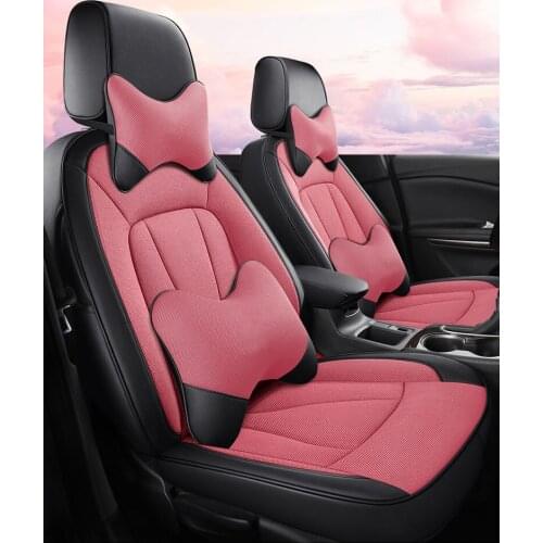 Custom car seat cover set leather for Chrysler pt cruiser 300c grand voyager v stratus sebring car Interior Accessories cover