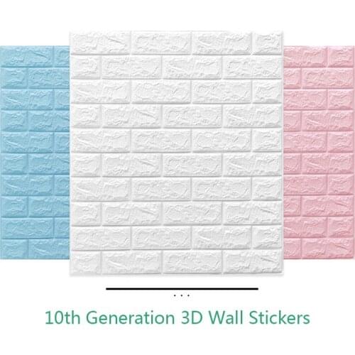 Wall Stickers 3D Imitation Brick Home for Living Room Bedroom Wall Decor Waterproof Self-adhesive DIY PE Foam Wallpapers