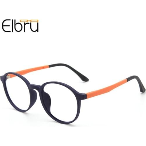 Elbru Zilead Round Glasses Frame For Teenagers Computer Mobile Phone Goggles Students Plain Glasses Anti-blue Light Spectacles