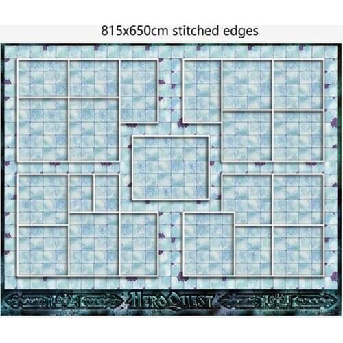 Custom Big Playmat Tablemat HeroQuest 815x650 with Stitched Edges (Locked Edges Big Mousepad) Natural Rubber Board Games Pad
